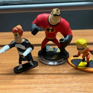 Disney Incredibles Action Figures - Red, Black, Yellow